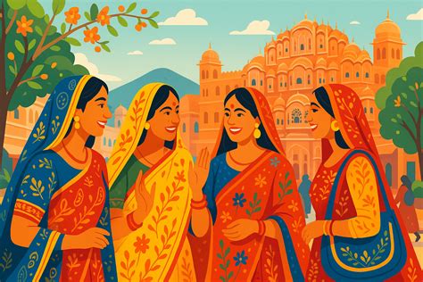Illustration, die die Unterschiede in der Behandlung von Frauen in Indien und Afrika darstellt