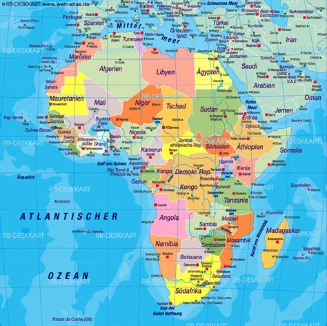 Illustration einer Afrika-Karte mit Hervorhebung von Tansania, Uganda und Sambia