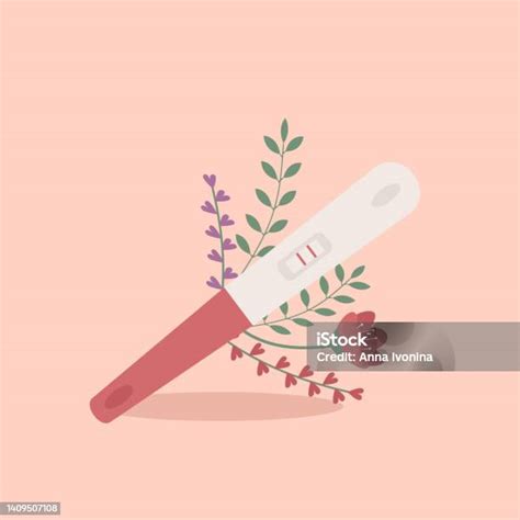 Illustration eines Schwangerschaftstests mit zwei Linien