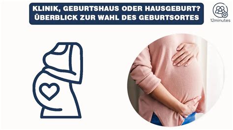 Infografik, die verschiedene Geburtsorte wie Klinik, Geburtshaus, Hausgeburt darstellt.