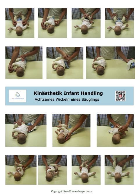 Illustration von Bobath-Handling-Techniken für Säuglinge