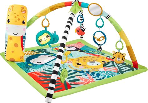 Bild der Mattel Rainforest Freunde 3-in-1 Spieldecke mit den hängenden Spielzeugen und dem Faultier