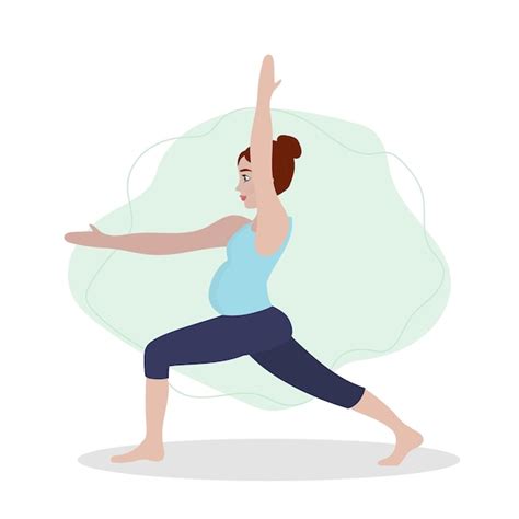 Illustration einer schwangeren Frau, die sanften Sport ausübt