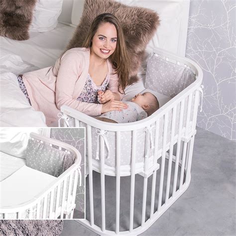 babybay® Boxspring Beistellbett an einem hohen Bett
