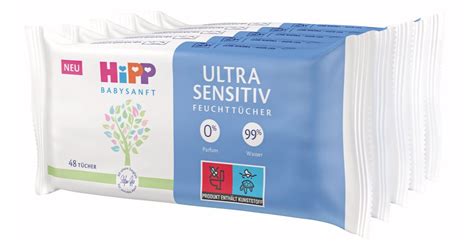 Nahaufnahme der Textur von HiPP Babysanft Feuchttüchern