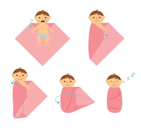 Illustration, die zeigt, wie man ein Baby unterwegs abhält