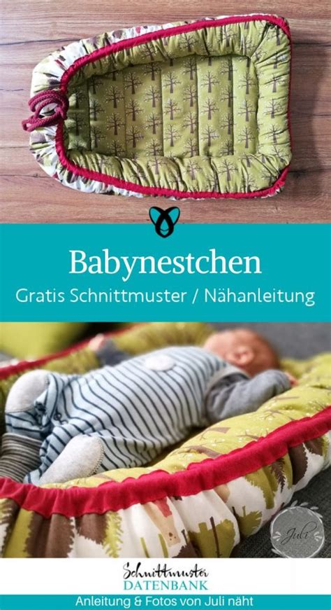 Schnittmuster für ein Babynest mit zwei Kindern