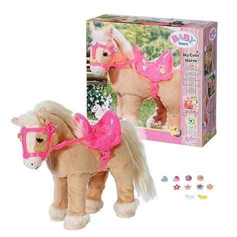 BABY born Mein süßes Pferd im Detail mit rosa Sattel und Zaumzeug