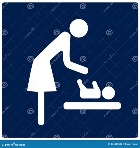 Illustration einer Mutter, die ihr Baby wickelt
