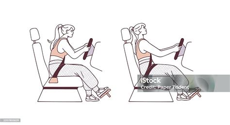 Illustration der korrekten und falschen Gurtführung bei der Babyschalenmontage