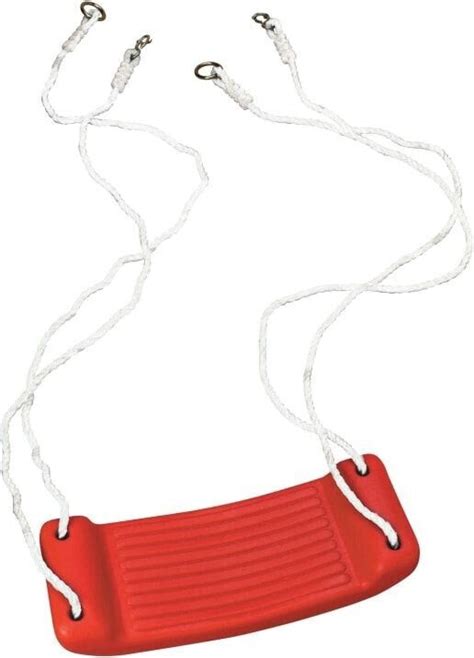 Robuste rote Brettschaukel von Outdoor Active für Kinder ab 3 Jahren.
