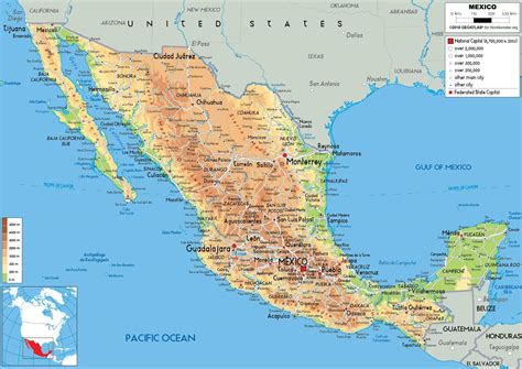 Karte von Mexiko mit Fokus auf Chiapas und die Region der Mahagoni-Lager
