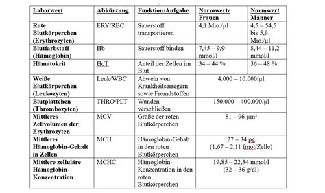 Übersichtliche Darstellung der Laborwerte, die für die Diagnose des HELLP-Syndroms relevant sind