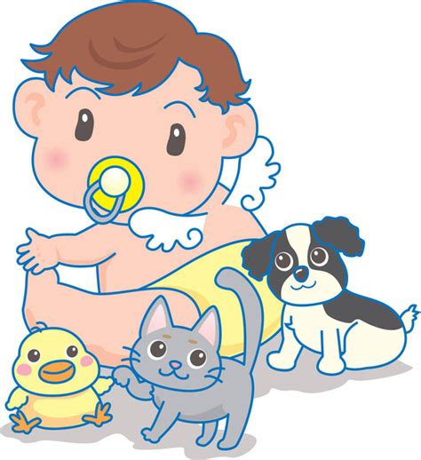 Illustration eines Babys, das mit einem Muttermilcheiswürfel spielt