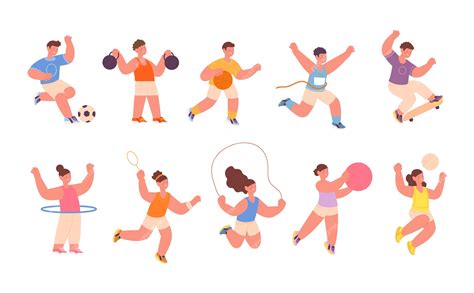 Grafik, die verschiedene sportliche Aktivitäten für Kinder zur Stärkung der Rückenmuskulatur zeigt