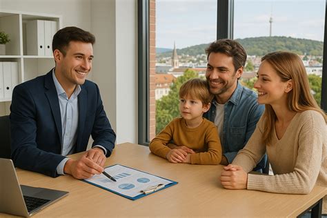 Symbolbild einer Babylotsin, die eine Familie berät