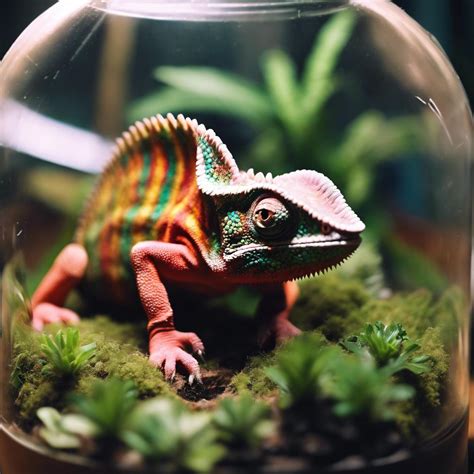 Skizze eines Terrariums mit den empfohlenen Maßen für ein Jemenchamäleon.