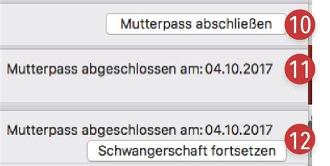 Beispielseite eines Mutterpasses, anonymisiert.