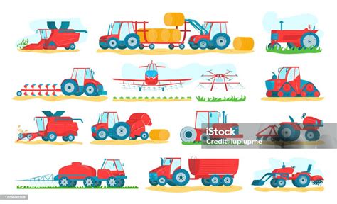 Verschiedene Bruder Landmaschinen wie Traktoren und Mähdrescher