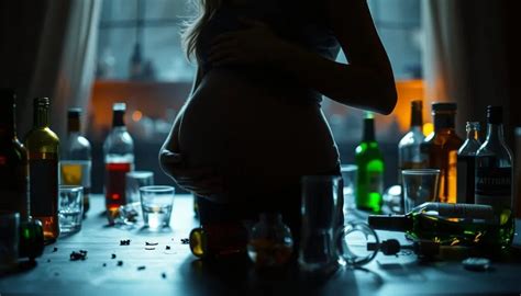 Visuelle Darstellung von Risikofaktoren während der Schwangerschaft (Alkohol, Drogen, Nikotin etc.)
