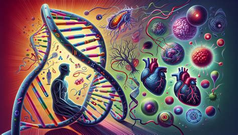 Schematische Darstellung der Epigenetik und wie Umwelteinflüsse wie Rauchen die Genaktivität beeinflussen können.