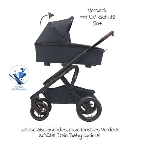 Maxi-Cosi Lila XP Plus Kinderwagen in Aktion auf verschiedenen Untergründen