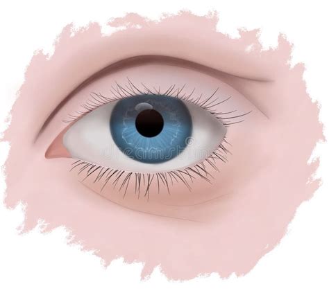 Illustration eines Auges mit tropfender Augentropfenflasche