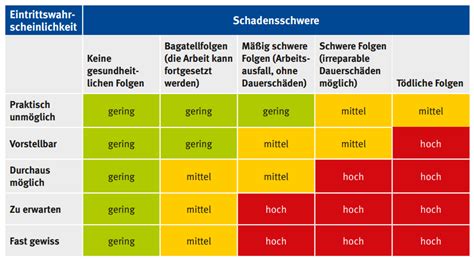 Schema zur Gefährdungsbeurteilung am Arbeitsplatz für Schwangere