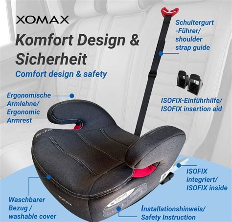 Schema der korrekten Gurtführung bei einem Kindersitz ohne Isofix