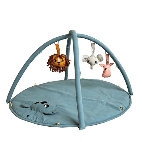 Spielbogen mit verschiedenen Spielzeugen und Texturen für Babys