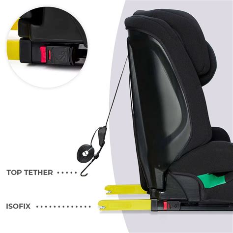 Veranschaulichung des Isofix-Systems mit Top-Tether und Standfuß