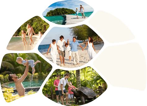 Collage aus Familien-Urlaubsbildern