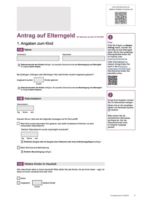 Übersicht der benötigten Dokumente für den Elterngeldantrag