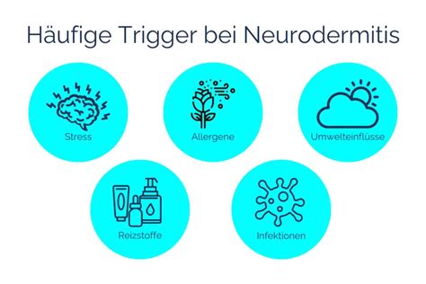 Schema der Ursachen und Auslöser von Neurodermitis: Genetische Faktoren, Immunreaktionen, Hautbarriere-Defekte und Umweltfaktoren