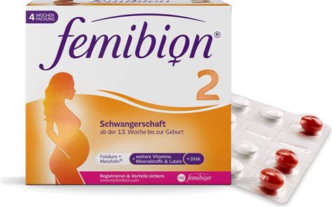 Packungsfoto von Femibion 2 (Kombipackung mit Tabletten und Kapseln).