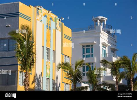 Die farbenfrohe Architektur des Art-déco-Viertels in Miami Beach
