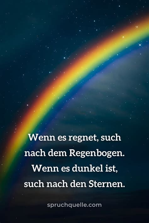 Illustration eines Regenbogens, der nach einem Sturm am Himmel erscheint, symbolisierend Hoffnung nach Verlust.