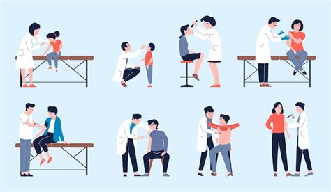 Illustration einer ärztlichen Untersuchung bei Hautproblemen im Windelbereich