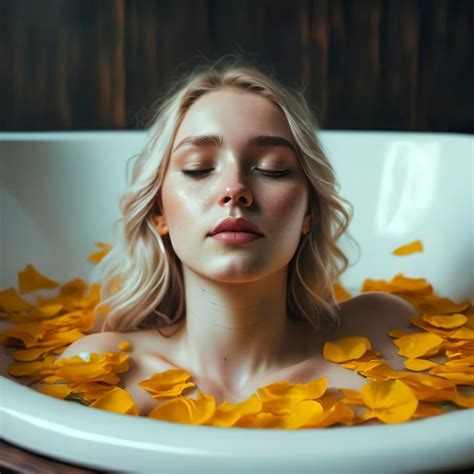 Illustration: Frau entspannt in einer Badewanne mit duftendem Öl