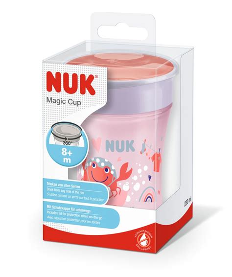 Detailansicht der Silikondichtung des NUK Magic Cups, die das Auslaufen verhindert.