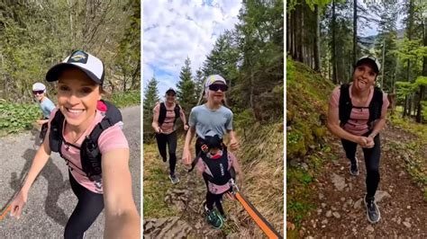 Evi Sachenbacher-Stehle beim Wandern mit ihren Töchtern im Allgäu