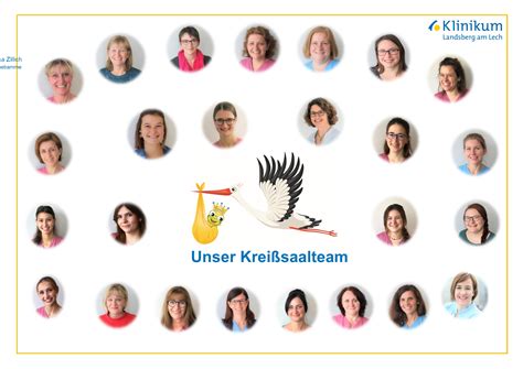 Team der Geburtshilfe im Klinikum Landsberg mit Neugeborenem