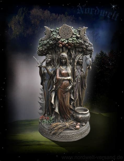 Illustration der drei Nornen Urd, Verdandi und Skuld, wie sie am Brunnen unter Yggdrasil sitzen.