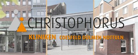 Einladendes Bild des Haupteingangs der Christophorus Kliniken Coesfeld