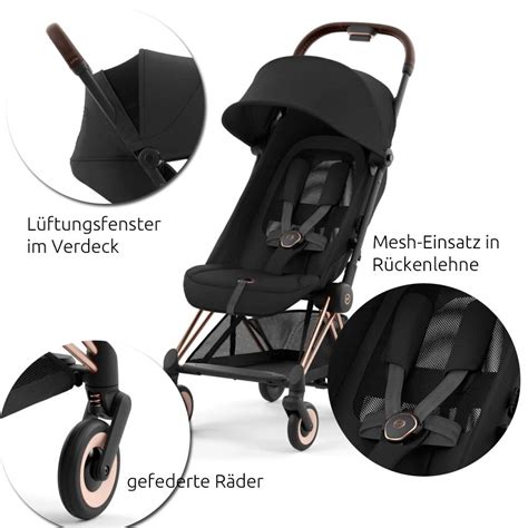 Designskizze des CYBEX Coya Buggys, der die schlanke und moderne Silhouette hervorhebt