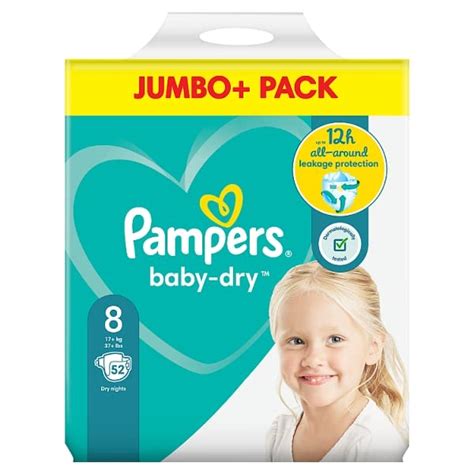 Vergleich von Pampers Größe 7 und 8 nebeneinander