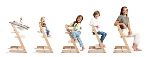 Infografik, die die Verstellbarkeit des Stokke Tripp Trapp zeigt
