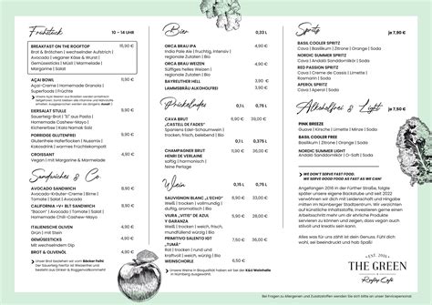 Beispiel für die liebevoll präsentierte vegane Speisekarte im Café Koer