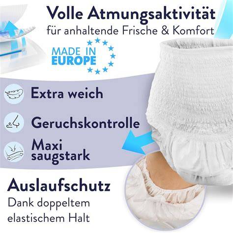 Detailaufnahme der Bündchen einer gut sitzenden Windel für Erwachsene