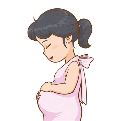 Illustration einer schwangeren Frau, die Unterstützung erhält